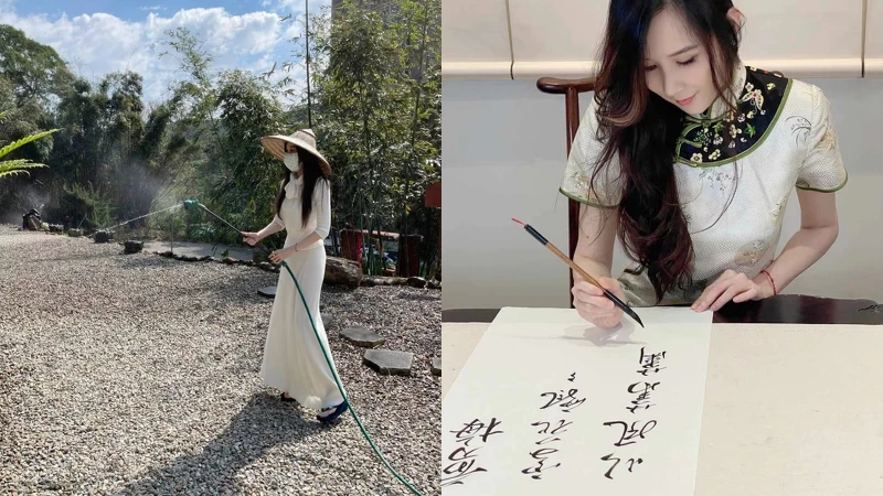 蕭薔近期生活重心包括照顧植物、練書法、抄經、運動、進修等等(圖/aquaEveryday)。 蕭薔近期生活重心包括照顧植物、練書法、抄經、運動、進修等等(圖/aquaEveryday)。