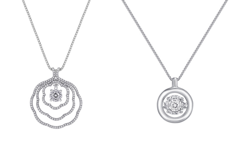 設計款系列牡丹之星鑽墜、輕奢系列Joy鑽墜。 設計款系列牡丹之星鑽墜、輕奢系列Joy鑽墜。