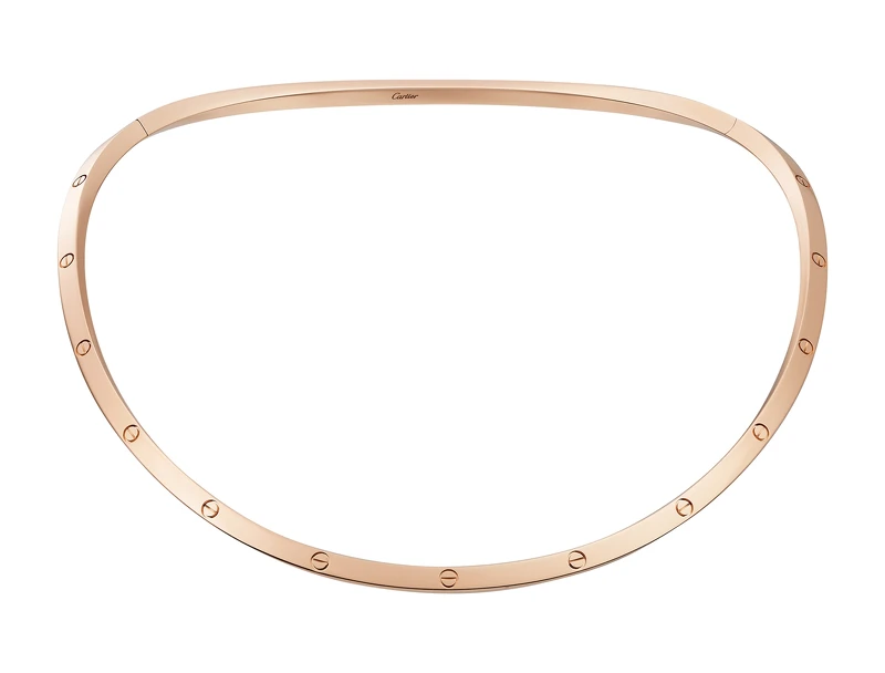 卡地亞LOVE系列項鍊 玫瑰金。 參考價格約NT$ 429,000