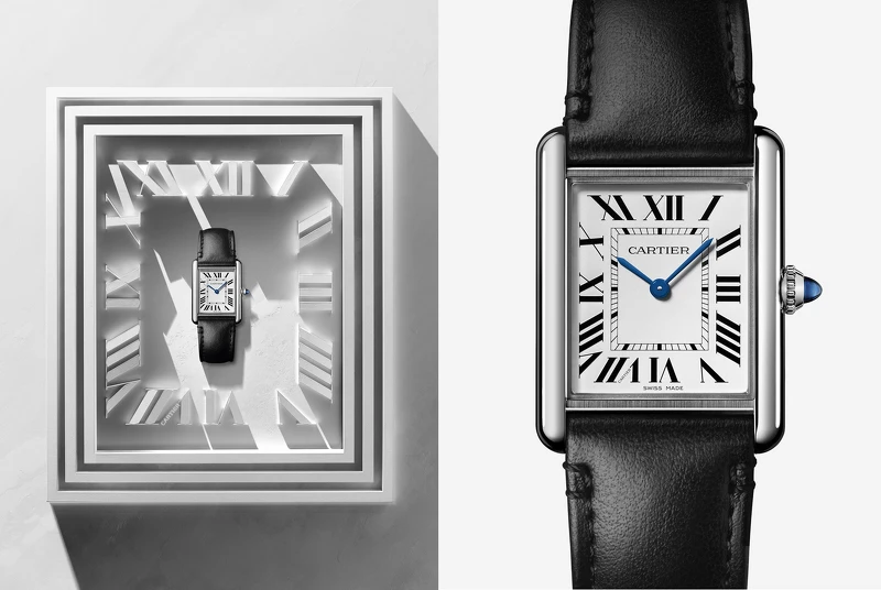 Tank Must腕錶(大型款)，SolarBeat™光電機芯，精鋼材質，非動物材質錶帶 參考價格約NT81,000。