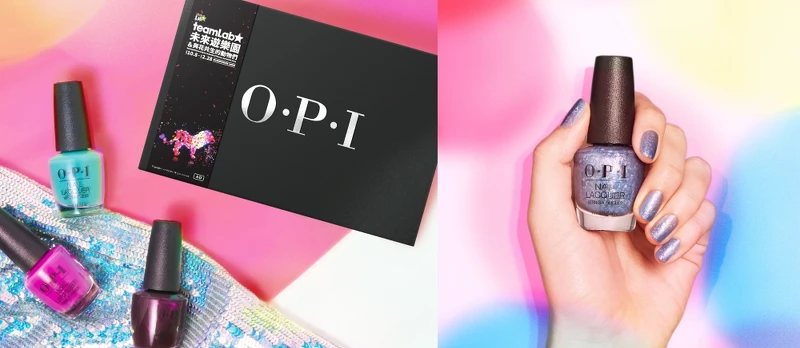 將絢爛光影盡收指尖,OPI & teamLab未來遊樂園夢幻指彩選色。 將絢爛光影盡收指尖,OPI & teamLab未來遊樂園夢幻指彩選色。