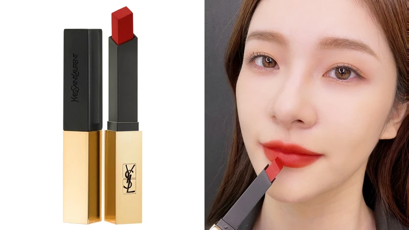 YSL奢華緞面絲絨唇膏2021誘惑棕紅系列(#33情誘楓橘)，NT1,360