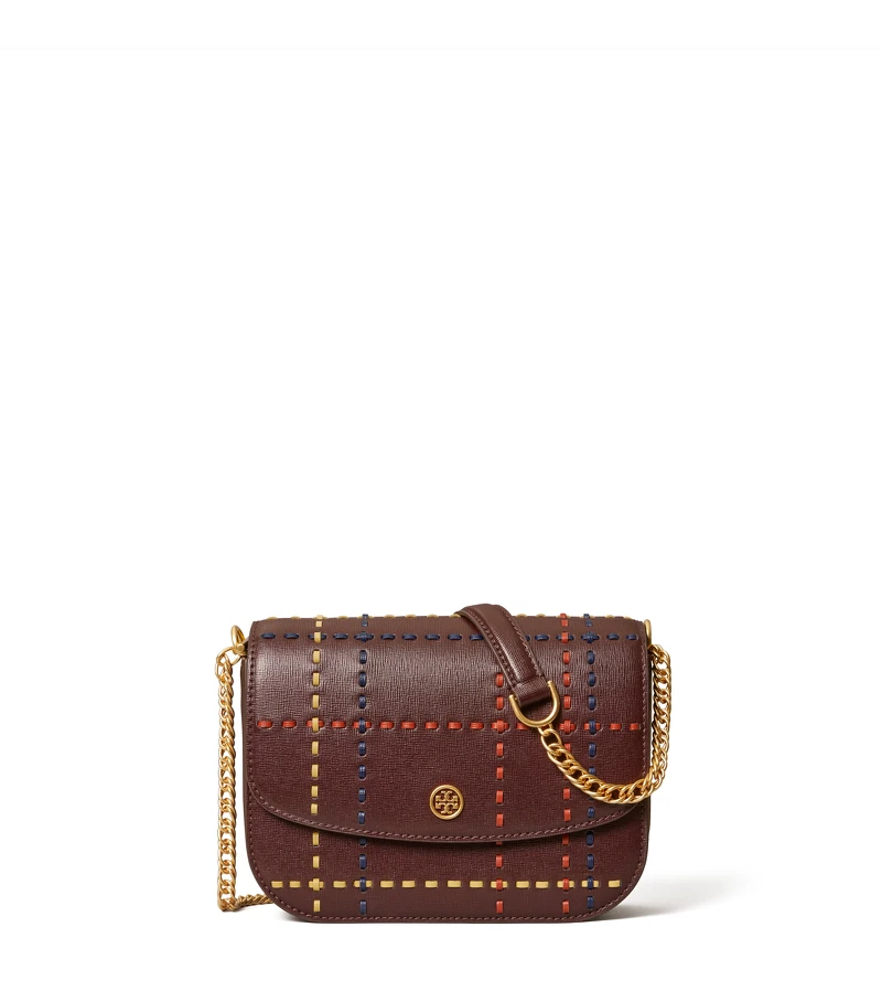 Tory Burch Robinson 多色皮革格紋肩揹包,售價NT$21,900 Tory Burch Robinson 多色皮革格紋肩揹包,售價NT$21,900
