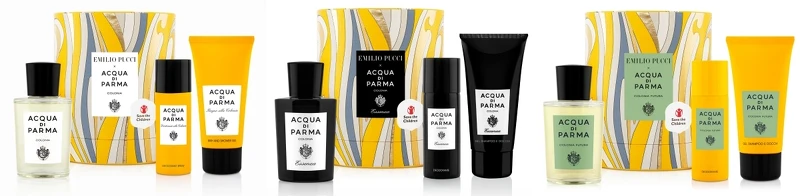 Emilio Pucci x Acqua di Parma 2021聯名耶誕系列克羅尼亞系列耶誕禮盒。Emilio Pucci x Acqua di Parma 2021聯名耶誕系列(左起)克羅尼亞經典耶誕禮盒,NT5,500、克羅尼亞黑調耶誕禮盒,NT5,500、克羅尼亞未來耶誕禮盒,NT5,500 Emilio Pucci x Acqua di Parma 2021聯名耶誕系列克羅尼亞系列耶誕禮盒。Emilio Pucci x Acqua di Parma 2021聯名耶誕系列(左起)克羅尼亞經典耶誕禮盒,NT5,500、克羅尼亞黑調耶誕禮盒,NT5,500、克羅尼亞未來耶誕禮盒,NT5,500