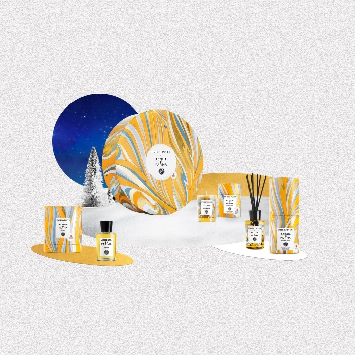 Emilio Pucci x Acqua di Parma 2021聖誕聯名系列品項眾多。 Emilio Pucci x Acqua di Parma 2021聖誕聯名系列品項眾多。