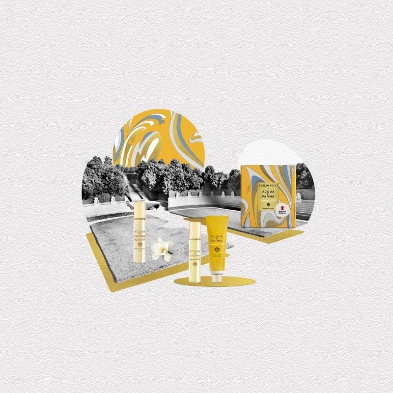 Emilio Pucci x Acqua di Parma 2021聯名耶誕系列高貴木蘭耶誕禮盒。 Emilio Pucci x Acqua di Parma 2021聯名耶誕系列高貴木蘭耶誕禮盒。