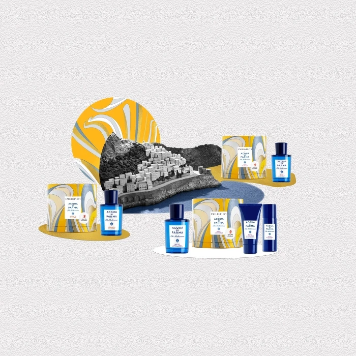 Emilio Pucci x Acqua di Parma 2021聯名耶誕系列藍色地中海系列耶誕禮盒。 Emilio Pucci x Acqua di Parma 2021聯名耶誕系列藍色地中海系列耶誕禮盒。