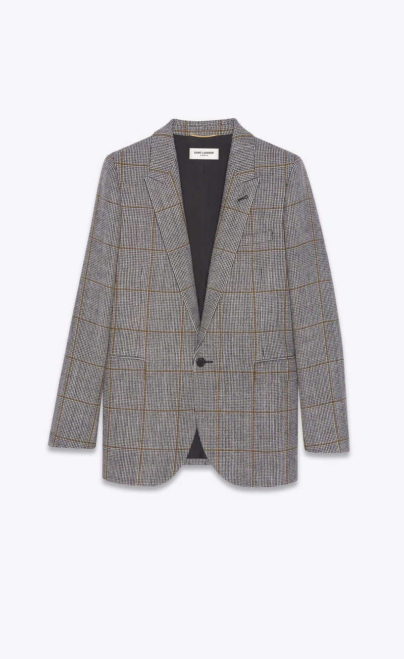 灰色格紋西裝外套,NT97,550 灰色格紋西裝外套,NT97,550