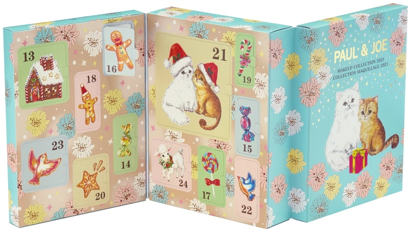 PAUL&JOE 2021 2021限量聖誕美夢倒數月曆,充滿著品牌設計師Sophie兩隻愛貓Gypsy與Nounette的身影。 PAUL&JOE 2021 2021限量聖誕美夢倒數月曆,充滿著品牌設計師Sophie兩隻愛貓Gypsy與Nounette的身影。