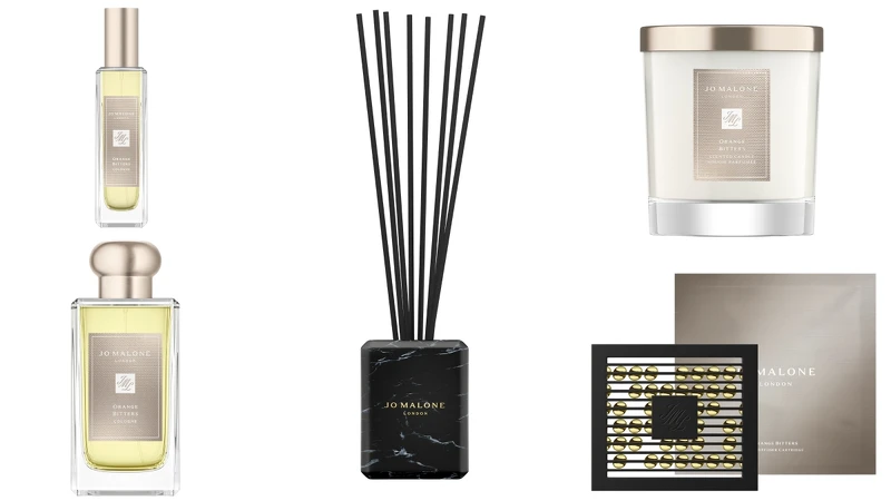 Jo Malone London 2021星光聖誕系列苦橙香水30ml，NT2,725、100ml，NT5,450。苦橙擴香，NT7,000。星光聖誕苦橙香氛工藝蠟燭200g，NT2,650、600g，NT7,350。苦橙車用擴香，NT1,550