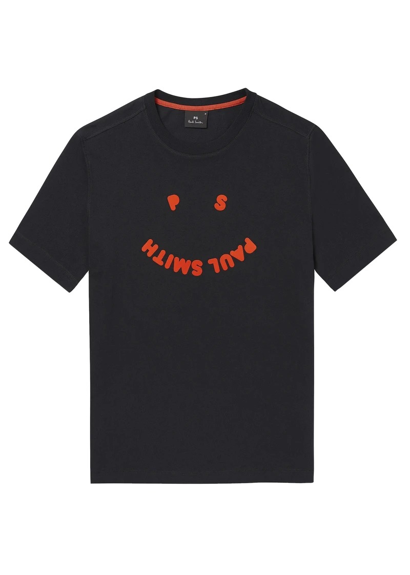 PS Paul Smith 橘色笑臉圖案Tee,NT4,500。 PS Paul Smith 橘色笑臉圖案Tee,NT4,500。