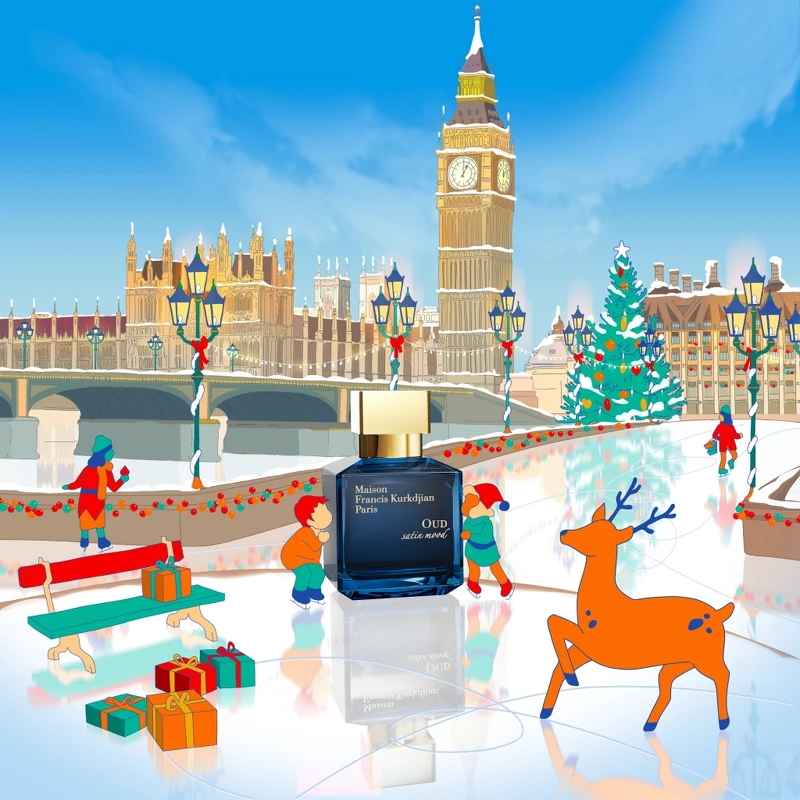 Maison Francis Kurkdjian(MFK)2021聖誕系列主視覺。