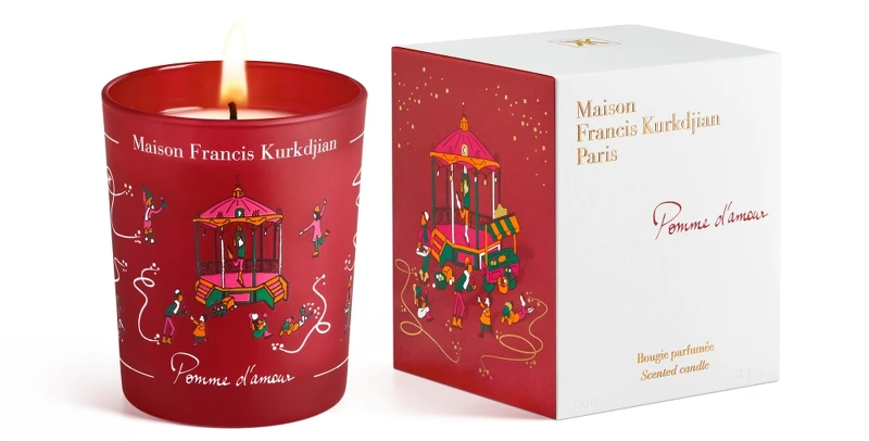 Maison Francis Kurkdjian(MFK)2021聖誕Pomme d’amour 焦糖蘋果香氛蠟燭180g，NT2,880