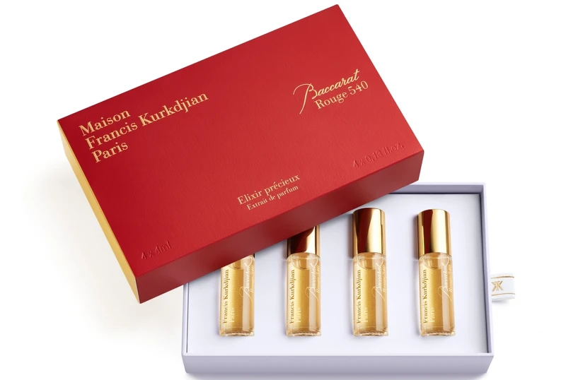 Maison Francis Kurkdjian(MFK)2021聖誕Baccarat Rouge 540水晶之焰香精滾珠香氛油四瓶組4ml*4，NT3,980