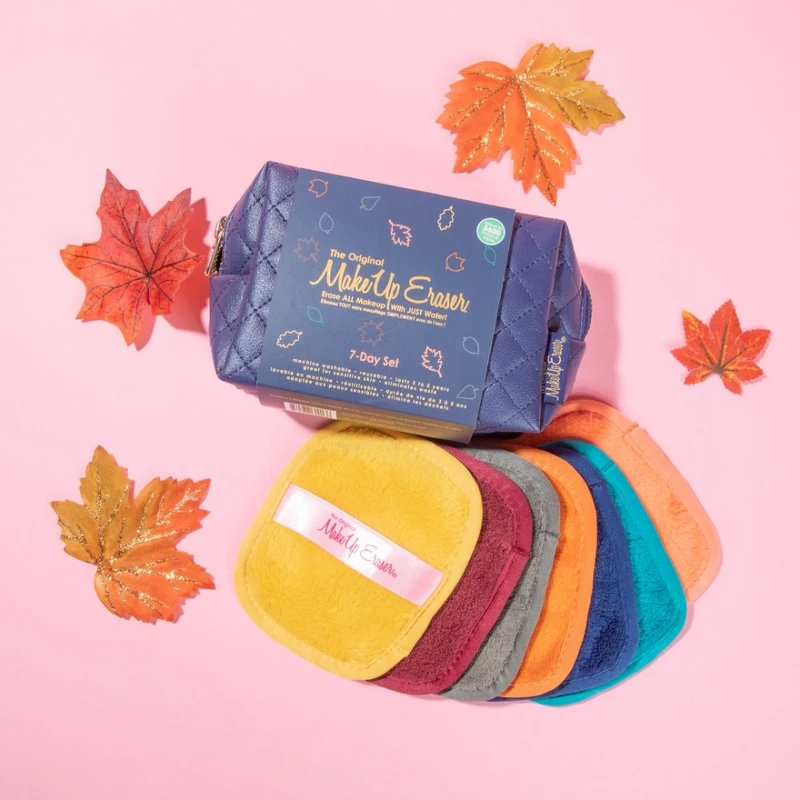 MakeUp Eraser®原創魔法卸妝巾-楓紅限定七件組(迷你加大款卸妝巾*7、質感菱格紋隨身化妝包),NT890 MakeUp Eraser®原創魔法卸妝巾-楓紅限定七件組(迷你加大款卸妝巾*7、質感菱格紋隨身化妝包),NT890