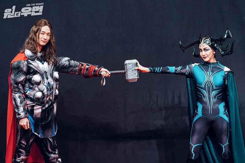 one the woman 雙重人生 李根源 陳瑞妍 扮雷神索爾與赫拉 one the woman 雙重人生 李根源 陳瑞妍 扮雷神索爾與赫拉