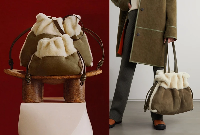 Loewe麂皮毛絨拼接Flamenco，售價約NT$84,810