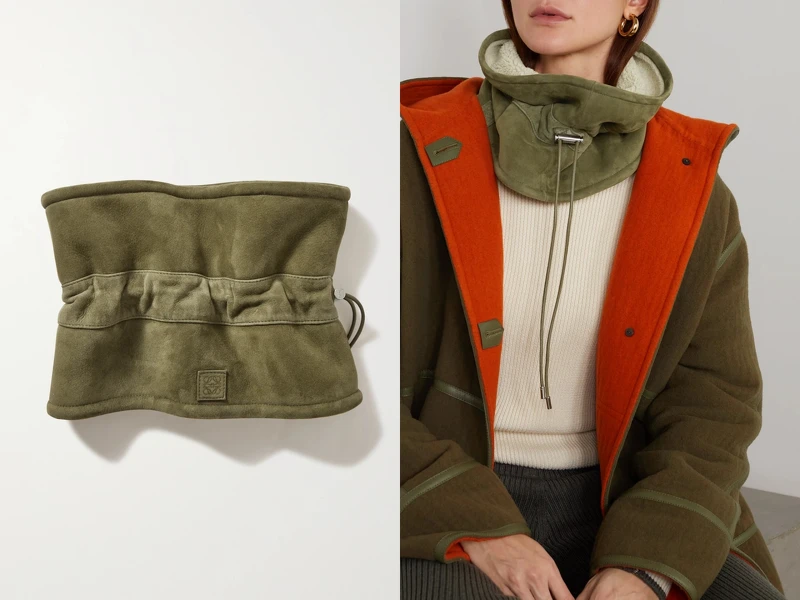 Loewe麂皮圍巾，售價約NT$17,384