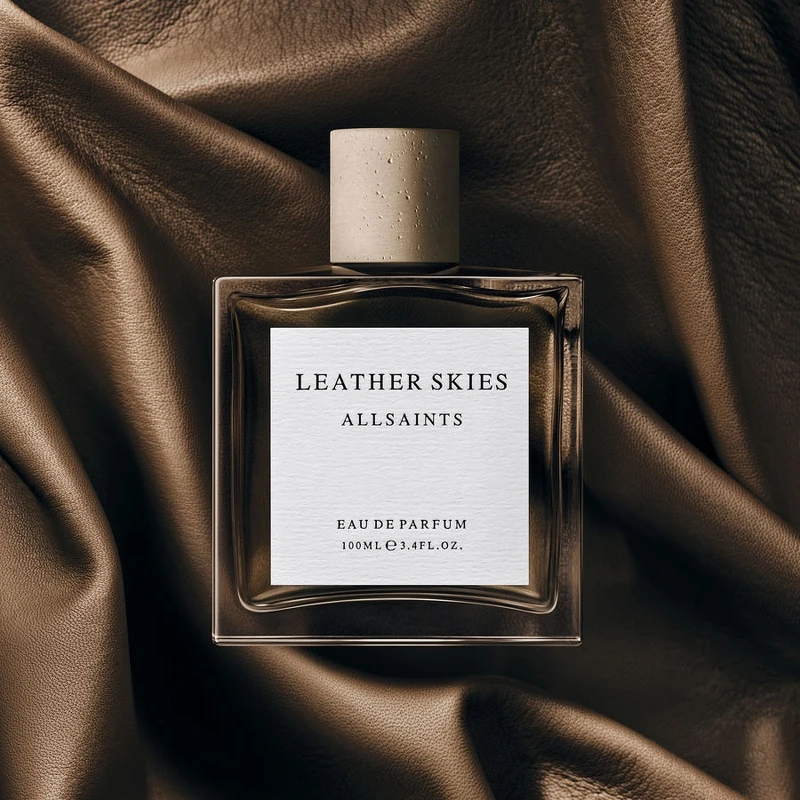 AllSaints EATHER SKIES皮革之境中性淡香精形象圖。