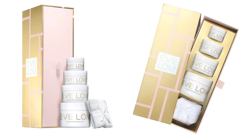 EVE LOM 2021Xmas經典潔淨霜聖誕樹(全能深層潔淨霜200ml、100ml、50ml、20ml、瑪姿林棉布3張)，NT6,800