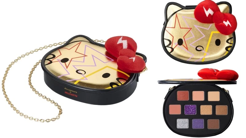 shu uemura植村秀 X Hello Kitty聯名系列搖滾潮趴10色眼影盤，NT2,500。