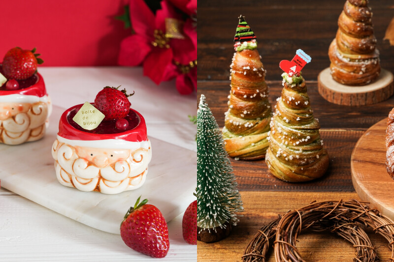 左為聖誕大鬍子，售價280元，12/3開始販售；右為聖誕小樹，售價65元，12/3開始販售。