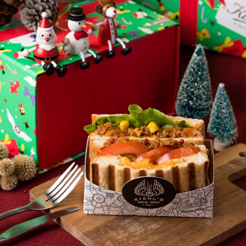 KIEHL’S COFFEE HOUSE 2021聖誕植物肉醬熱壓三明治，NT150