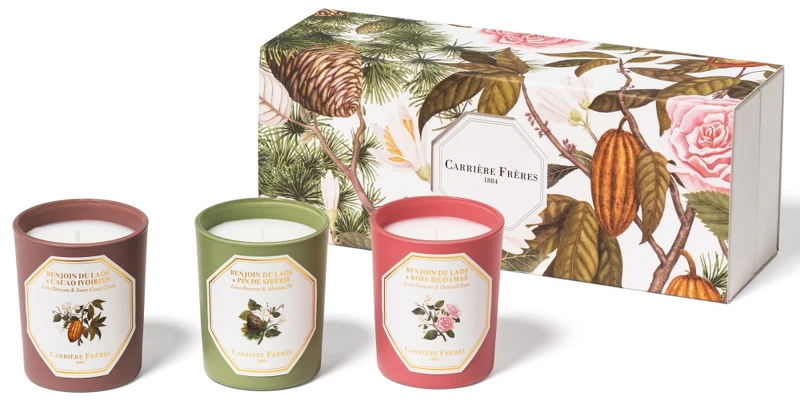 Carrière Frère 2021聖誕安息香蠟燭限定三入禮盒裝(70g*3),NT5,980。 Carrière Frère 2021聖誕安息香蠟燭限定三入禮盒裝(70g*3),NT5,980。