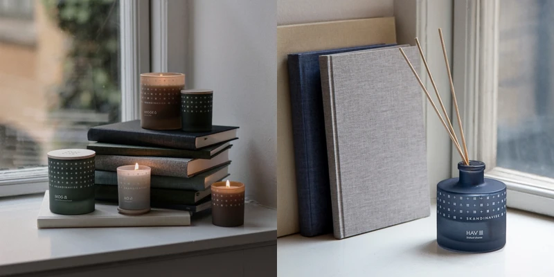 丹麥室內香氛品牌Skandinavisk主打商品為香氛蠟燭與擴香。 丹麥室內香氛品牌Skandinavisk主打商品為香氛蠟燭與擴香。