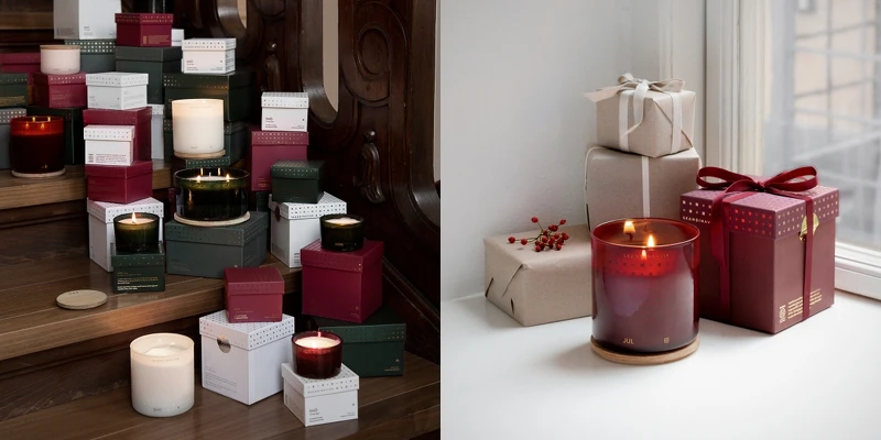 丹麥室內香氛品牌Skandinavisk 2021聖誕系列香氛蠟燭。 丹麥室內香氛品牌Skandinavisk 2021聖誕系列香氛蠟燭。