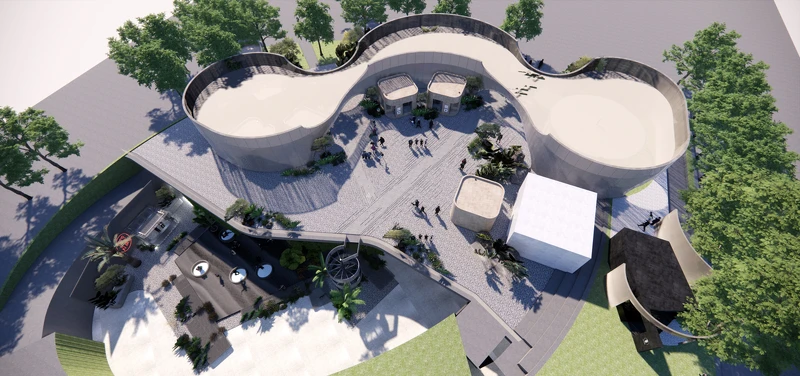 PARK2草悟廣場全景示意圖，全新場地預計2022年1月中開幕。