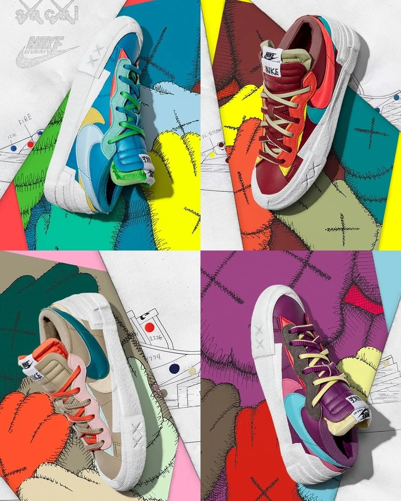 Sacai X Kaws X Nike Blazer Low聯名系列 Sacai X Kaws X Nike Blazer Low聯名系列