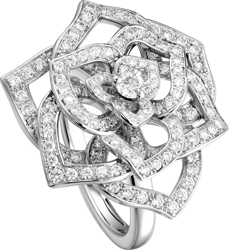 PIAGET Rose系列18K白金鑲鑽戒指，建議售價NT$630,000