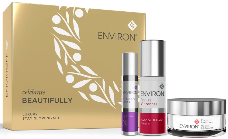 Environ艾維容全效修護煥采組(DFP312逆時緊緻精華30ml、青春彈力眼部精華10ml、亮采潤澤膠囊9.9g)，NT6,115