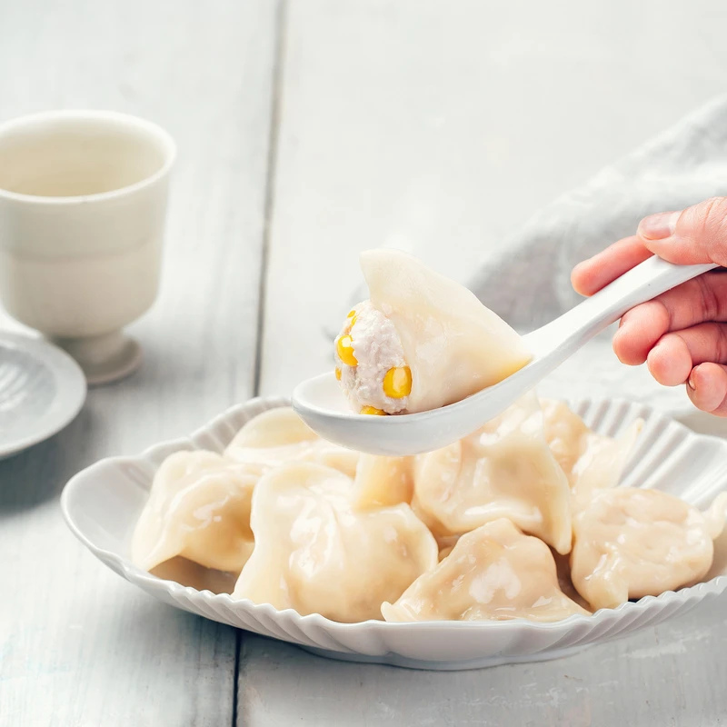 玉米水餃。