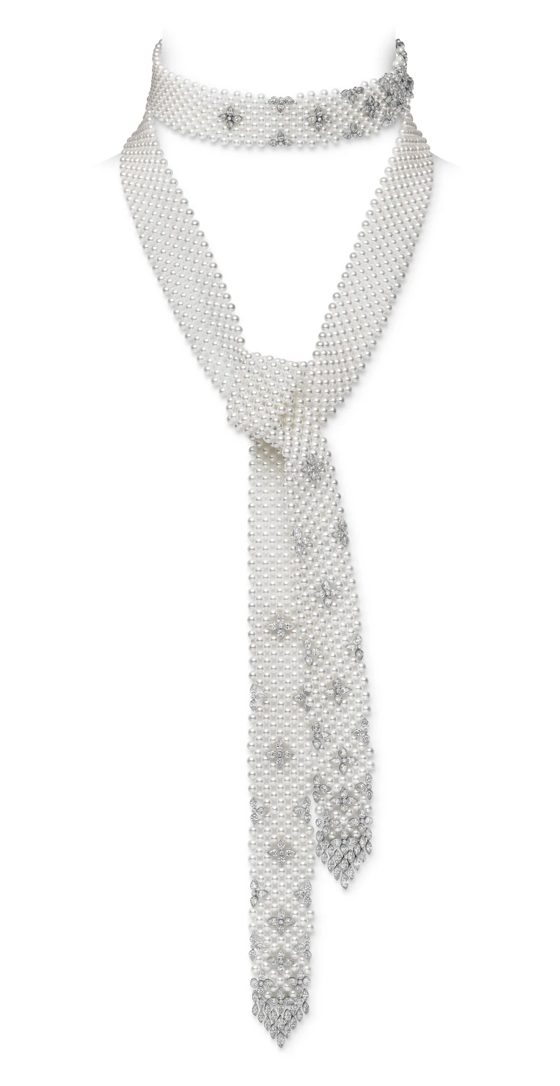 Mikimoto The Japanese Sense of Beauty系列 – 領巾造型長珍珠套索式項鍊,參考價格約NT$5,870,000 Mikimoto The Japanese Sense of Beauty系列 – 領巾造型長珍珠套索式項鍊,參考價格約NT$5,870,000