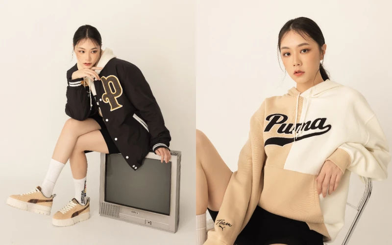 流行系列Puma T撞色長厚連帽T恤,NT$2,280、流行系列Puma T棒球外套,NT$3,580、Mayze Wns Flannel鞋款,NT$3,280。 流行系列Puma T撞色長厚連帽T恤,NT$2,280、流行系列Puma T棒球外套,NT$3,580、Mayze Wns Flannel鞋款,NT$3,280。