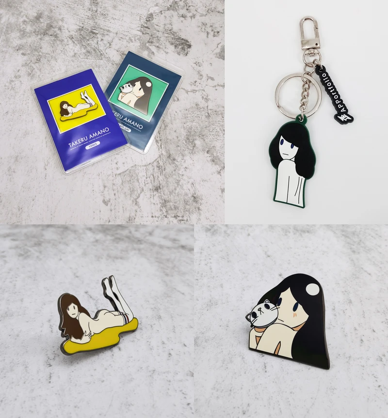 潮萌藝術展限量活動贈品:天野健別針、鑰匙圈 潮萌藝術展限量活動贈品:天野健別針、鑰匙圈