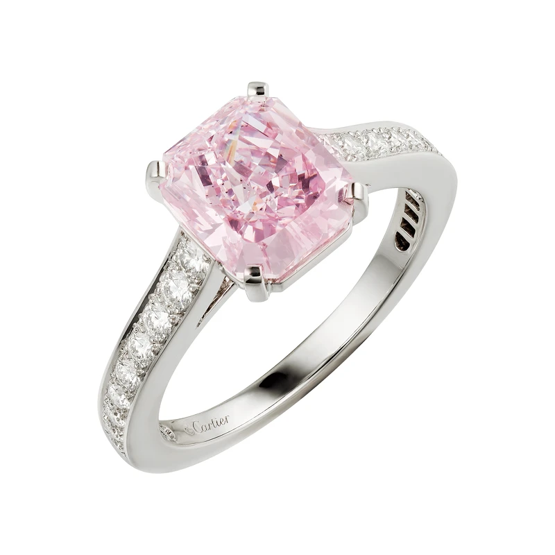 卡地亞1895系列粉色鑽石戒指