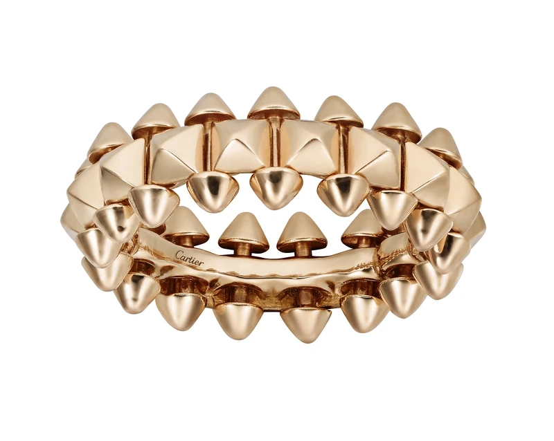 張震穿戴：Clash de Cartier戒指，中型款 玫瑰K金 參考價格約NT$ 99,500