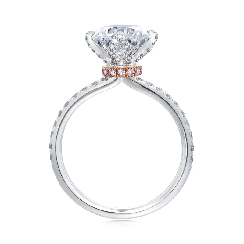 點睛品 Infini Love Diamond 粉紅點綴18K白金及900鉑金鑽石戒指 點睛品 Infini Love Diamond 粉紅點綴18K白金及900鉑金鑽石戒指