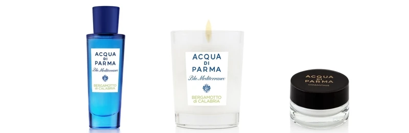 (Acqua di Parma卡拉布里亞佛手柑淡香水30ml(NT2,200)、香氛蠟燭200g(NT2,500)，贈送格調系列桂花身體乳15ml。)