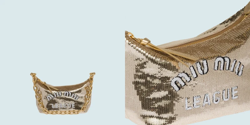 Miu Spirit亮片手袋,售價NT$48,000 Miu Spirit亮片手袋,售價NT$48,000