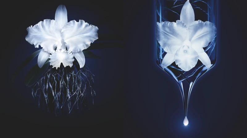 嬌蘭2022年蘭鑽極萃氧生乳霜情境圖。