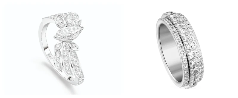 PIAGET Treasures系列18K白金鑽石戒指、PIAGET Possession系列18K白金鑽石戒指 PIAGET Treasures系列18K白金鑽石戒指、PIAGET Possession系列18K白金鑽石戒指