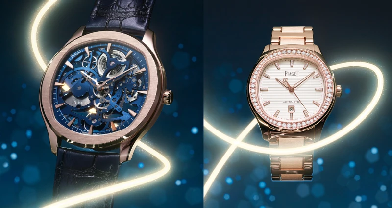 PIAGET Polo系列伯爵藍鏤空18K玫瑰金超薄腕錶、PIAGET Polo系列月白色日期顯示18K玫瑰金鑽石腕錶 PIAGET Polo系列伯爵藍鏤空18K玫瑰金超薄腕錶、PIAGET Polo系列月白色日期顯示18K玫瑰金鑽石腕錶