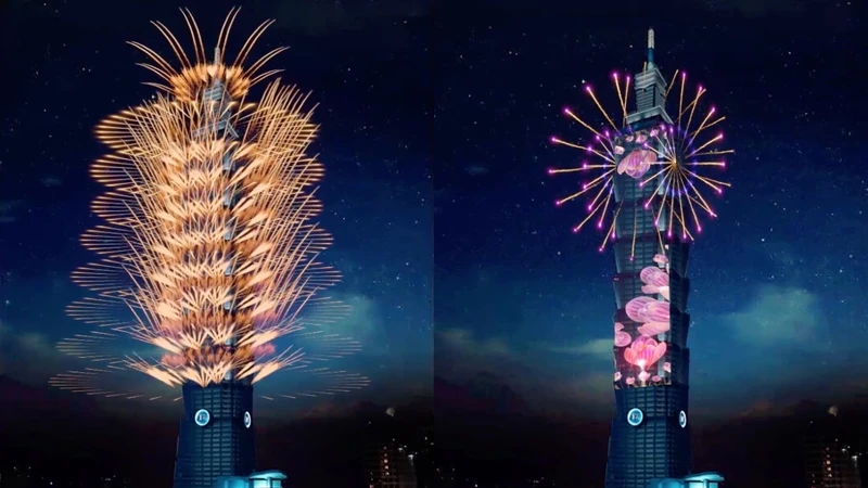 2022台北101跨年煙火模擬圖 2022台北101跨年煙火模擬圖