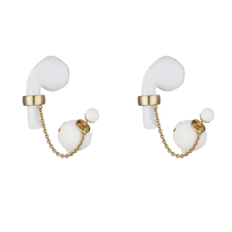 Dior Tribales D-Vibe金色金屬珍珠無線耳機吊飾耳環,NT29,500 Dior Tribales D-Vibe金色金屬珍珠無線耳機吊飾耳環,NT29,500