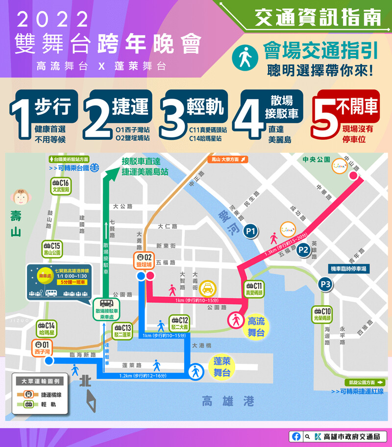 2022高雄跨年交通資訊指南 2022高雄跨年交通資訊指南
