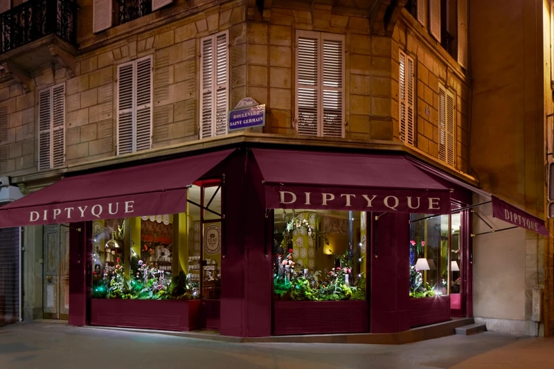 diptyque位於巴黎聖日耳曼大道34號總店的外觀。 diptyque位於巴黎聖日耳曼大道34號總店的外觀。